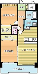 ヴェルデ大手町 2LDKの間取図画像