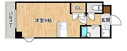 リファレンス北方3 ワンルームの間取図画像