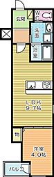 メルヴェーユ・三萩野 1LDKの間取図画像