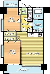 J-スクエア 2LDKの間取図画像