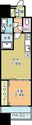 ギャラン竪町NEO 1DKの間取図画像