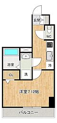 Aliss歯科大前（アリス歯科大前） 11階1Kの間取り