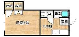 間取図画像 1K
