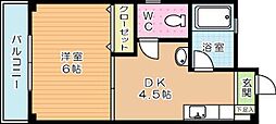 井ビル2 ワンルームの間取図画像