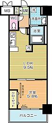 シズカビルディング白銀 1LDKの間取図画像