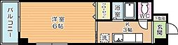 パークハイツ片野 ワンルームの間取図画像