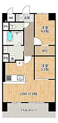 フローリィ279 2LDKの間取図画像