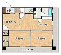 ベスト興産Bビル 3DKの間取図画像