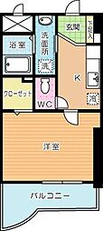 ボニート到津 1Kの間取図画像