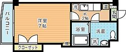 メゾンブリアント 1Kの間取図画像
