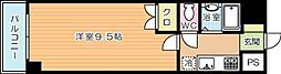 ウインズ竪町 1Kの間取図画像