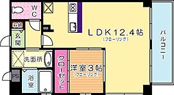 門司ポロニア 1LDKの間取図画像