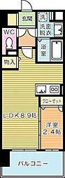 アピアランス歯大前 1LDKの間取図画像