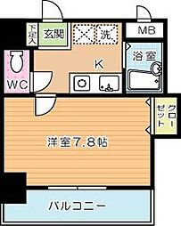 オリジンコアビル 1Kの間取図画像