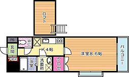 リファレンス門司駅前 1Kの間取図画像