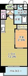 リュシオールレジデンス 1LDKの間取図画像