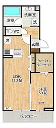 HABITAT YOSHINO 1LDKの間取図画像
