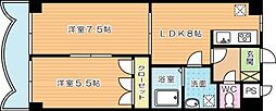ロイヤルエレガンス80 2LDKの間取図画像