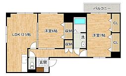 リリーフ浅川2 2LDKの間取図画像