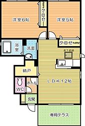 イルヴィアーレ2A 2LDKの間取図画像