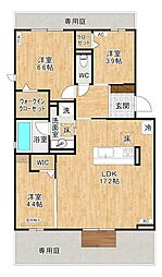 D-ROOM HILLS 泉台 3LDKの間取図画像