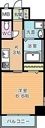 ピノ到津 1Kの間取図画像