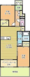 ファミールS 2LDKの間取図画像