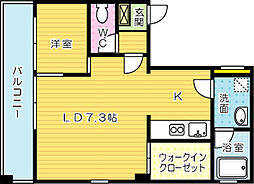 ラフィーネ門司港 1LDKの間取図画像
