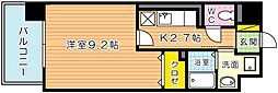 パークサイドヴィラ 1Kの間取図画像