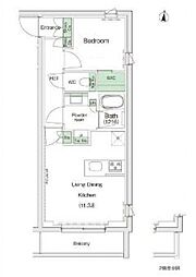 東急池上線 池上駅 徒歩7分の賃貸マンション 4階1LDKの間取り