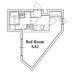 Bark　Lane武蔵小山 3階1Kの間取り