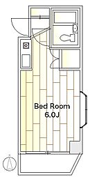 テラスカキヌマ 2階ワンルームの間取り