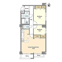 間取図画像 2LDK