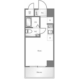 ライオンズマンション三軒茶屋第6 ワンルームの間取図画像