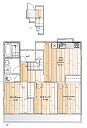 SkyInn典史 3LDKの間取図画像
