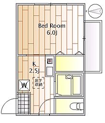 ガーデンハイツ秀 1Kの間取図画像
