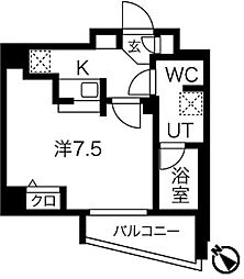 スパシエグランス学芸大学 1Kの間取図画像