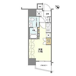 SIL西五反田 ワンルームの間取図画像