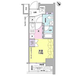 SIL西五反田 ワンルームの間取図画像
