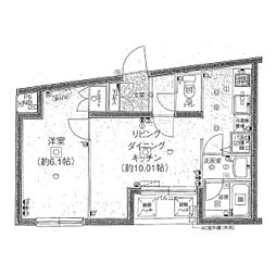 PalaisHomes大岡山 1LDKの間取図画像