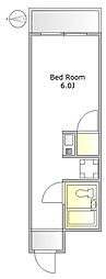 メゾン・マークワン ワンルームの間取図画像