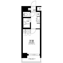 メインステージ大森東 1Kの間取図画像