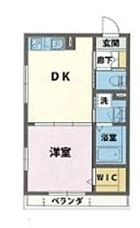グランドソレイユ6 1DKの間取図画像