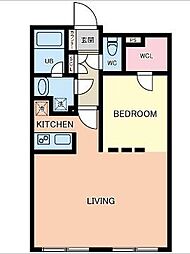 プライム学芸大学 4階1LDKの間取り