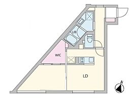 クーカイテラス学芸大学 2階1LDKの間取り