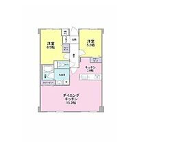 コスモリード学芸大学 5階2LDKの間取り