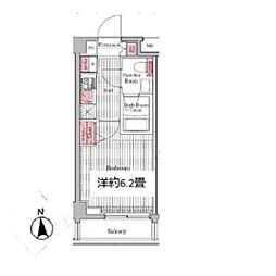プレール・ドゥーク元住吉 1階1Kの間取り