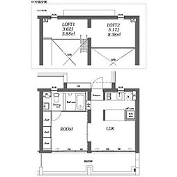 BPRレジデンス祐天寺 3階1LDKの間取り
