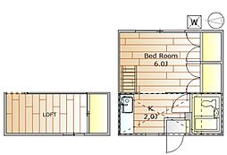プラムヒルハイツ 1Kの間取図画像