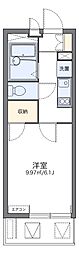元住吉桜下 1Kの間取図画像